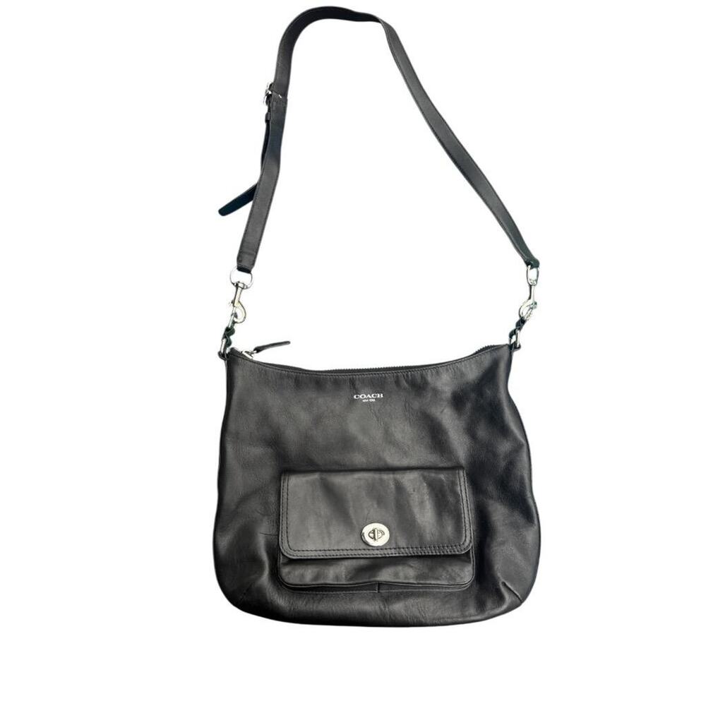 Coach Black Leather Hobo Bag